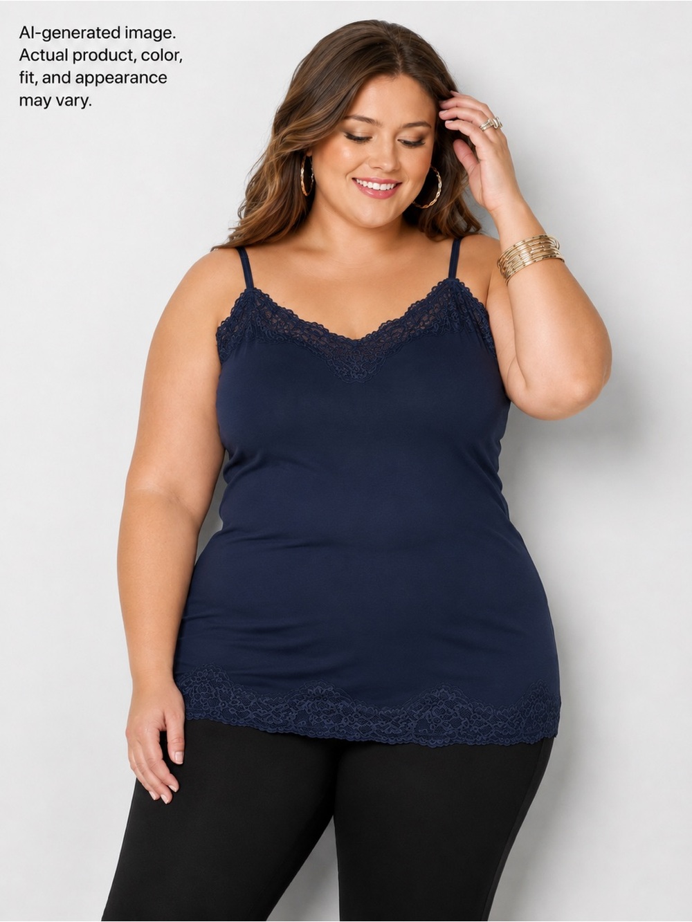Avenue Lace Trim Camisole NWT Layering Tank